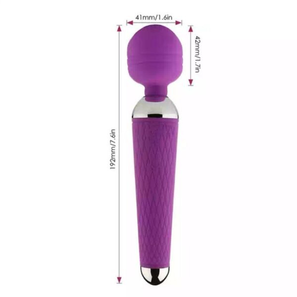 Sextoy Wand vibromasseur rechargeable 8 vitesses et 20 modes tête vibrante