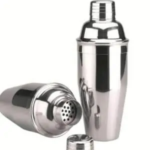 Shaker pour cocktail en inox, doré et plastique