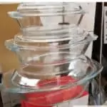 Set de 03 Saladier Ovale en verre à couvercle