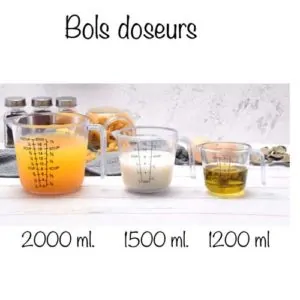 Bol mesurette en plastique graduée - gobelet verre mesureur