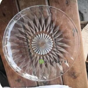 Set de 06 Plateaux en verre de 24 cm