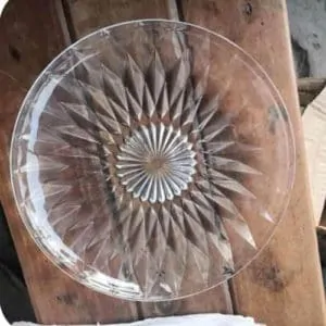 Set de 06 Plateaux en verre de 24 cm