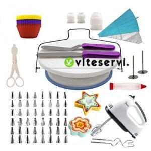 Pack de pâtisserie Batteuse Présentoir douilles poches spatules caissettes et autres