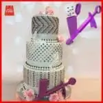 Pistolet à perle pour gâteau - Pistolet applique bille dorée et en argent de pâtisserie
