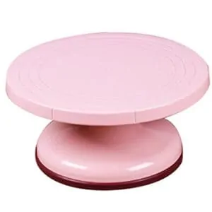 Présentoir Tournant rose 28cm résistant et anti dérapant