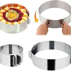16 30cm Moule reglable ajustable de Gateau en Inox Rond
