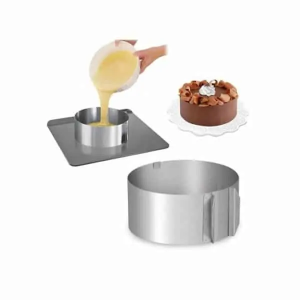 16 30cm Moule reglable de Gateau en Inox Rond 2