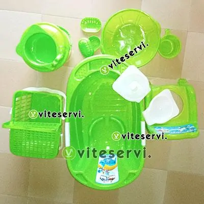 Ensemble baignoire pour bebe a savonniere panier pot et siege enfant Kit Baignoire nouveau né seau panier pot et autres accessoires
