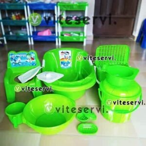 Kit Baignoire nouveau né seau panier pot et autres accessoires