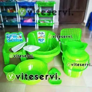 Kit Baignoire nouveau né seau panier pot et autres accessoires