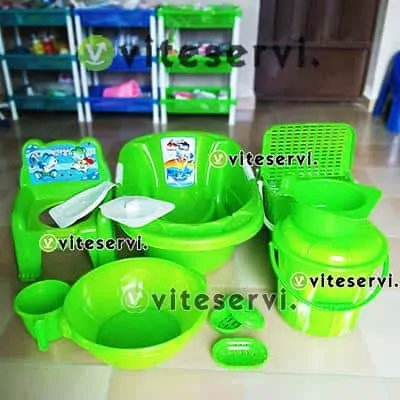 Outils de lavabo pour bebe Kit Baignoire nouveau né seau panier pot et autres accessoires