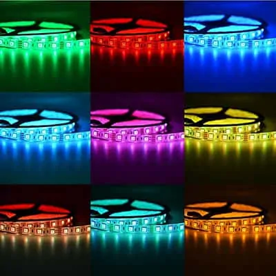 RGB 12V Flexible Color Changing Outdoor LED Strip Lights Ruban Led Multicolore 5m à télécommande pour la décoration