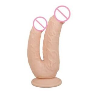 Pénis Vibrant double gode vaginal et anal instantané à Ventouse