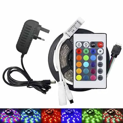 ruban Led multicolore a telecommande Ruban Led Multicolore 5m à télécommande pour la décoration