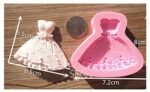 Moule robe de mariée princesse jupe reine en silicone