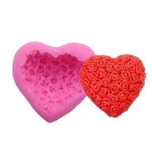Moule coeur de fleur en silicone