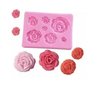 moule grosse rose fleur en silicone 223