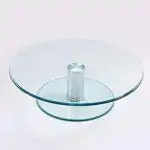 Présentoir Tournant à Gâteau en Verre Trempé