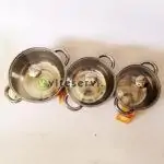 Série de 3 bols de services à couvercle en verre 6pcs