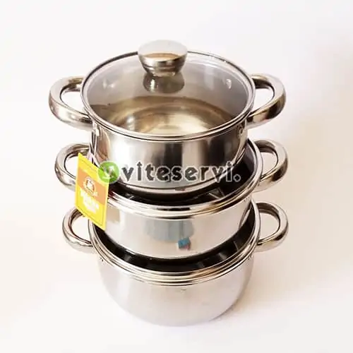 Serie de 3 bols de services a couvercle en verre 6pcs viteservi Série de 3 bols de services à couvercle en verre 6pcs