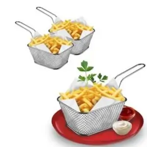 mini panier a frite en acier inoxydable