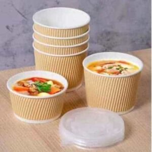 Ensemble de bol jetable en carton