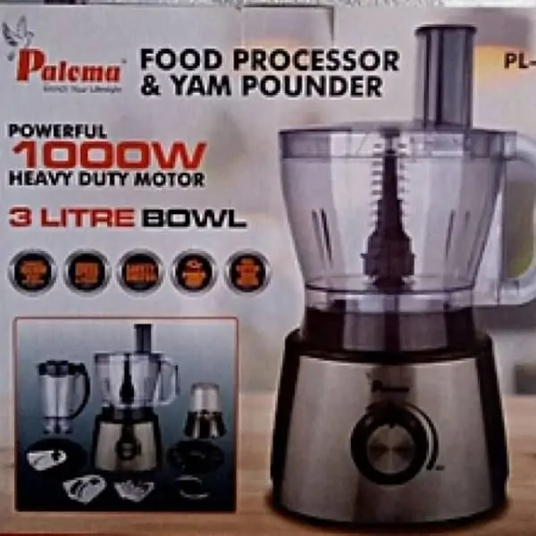 PALOMA 1000W Robot culinaire PALOMA PL-620 Food processor - igname pilée - râpe trancheuse - moulinette mixeur - Batteuse 1000W