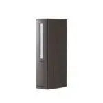 Poubelle rectangulaire de douche extra-plate avec couvercle et brosse de toilette 5 LITRES.