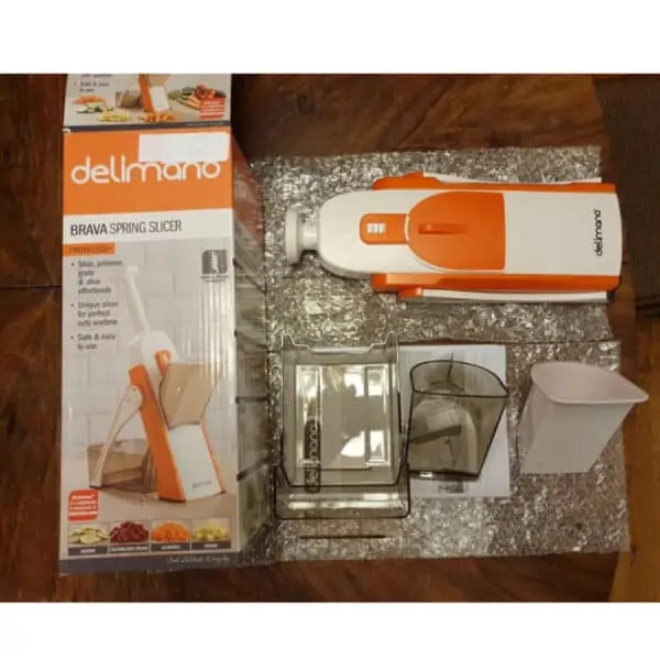 delimano brava spring sjeckalica slika 139975248 Trancheuse à ressort modèle nicer dicer decoupe légume et fruit