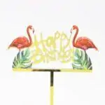 tropical happy birthday cake topper