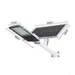 Lampadaire solaire à éclairage extérieur avec télécommande 200W
