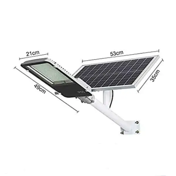 Lampadaire solaire à éclairage extérieur avec télécommande 200W