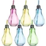 Verre à smoothie colorés en forme d'ampoule