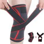 Attelle Genou Genouilleres pressurisees a Double Usage Sangle Support de genouillere 6