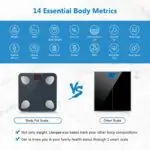 Balance Connectée 180 Kg pèse personne digitale numérique connexion sans fil Bluetooth