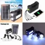 Lampe torche solaire à port USB rechargeable plus 3 ampoule LED GD-8017