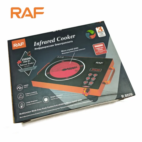 Plaque de cuisson électrique Tactile Cuiseur infrarouge  R.8029 – Cuisinière & plaque chauffante – Contrôle du brûleur – 3500W