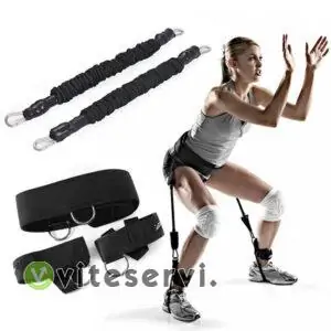 Ceinture d'entraînement de saut rembourrée réglable sangles de taille de résistance entraîneur force de jambe rebond accessoires de remise en forme