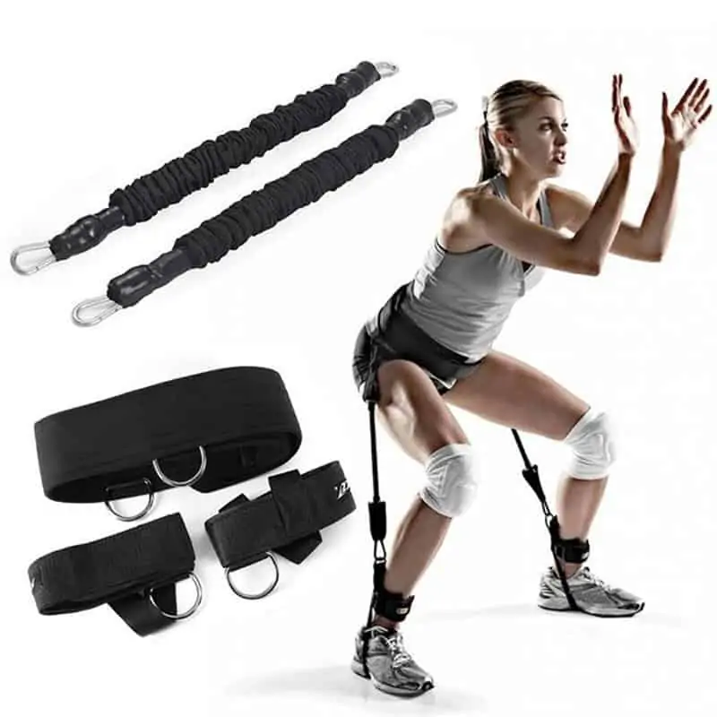rBVaVl5p2nyAZklwAAFNeZgSOVc289 Ceinture d'entraînement de saut rembourrée réglable sangles de taille de résistance entraîneur force de jambe rebond accessoires de remise en forme
