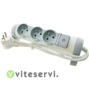 Rallonge électrique de qualité supériure à multi-prise de longueur 1,5m
