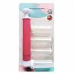 Kit de cuisson à l'aérographe à gâteau manuel avec 4 tube à paillettes  pour gâteaux et ustensile pour la décoration de biscuits, cupcakes et desserts