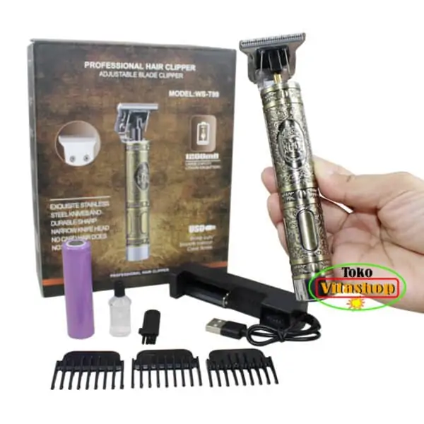 Tondeuse Rasoir électronique rechargeable Vintage haute précision avec affichage de niveau de charge