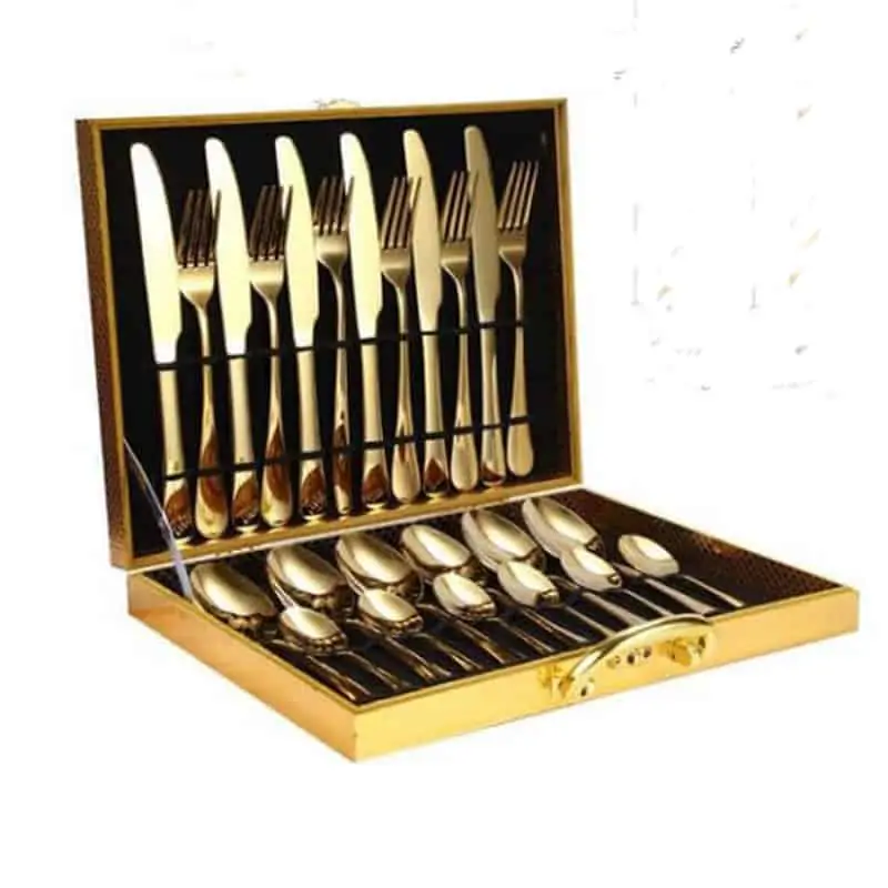 Cuillere 12 Set de 24 pièces de Couteaux - de cuillères à soupe et café et de fourchettes