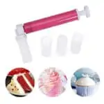 Kit de cuisson à l'aérographe à gâteau manuel avec 4 tube à paillettes  pour gâteaux et ustensile pour la décoration de biscuits, cupcakes et desserts
