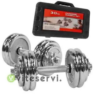 Ensemble d'haltères en fonte 30Kg poids remise en forme