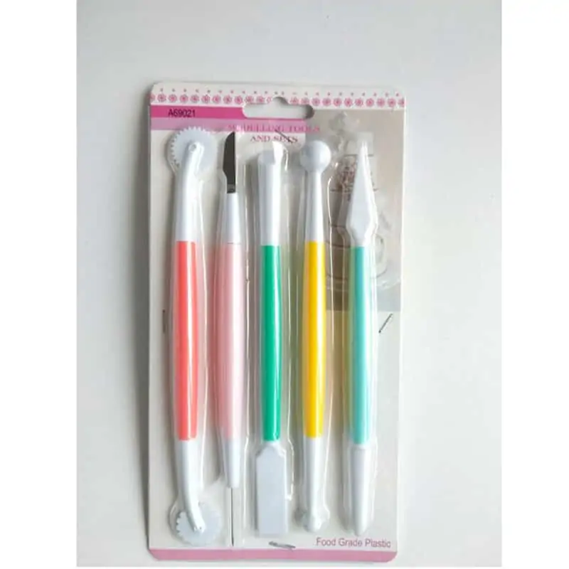 Modelling tools untuk Fondant Craft Clays 1 set 5pcs Kit de 05 Outils à modeler