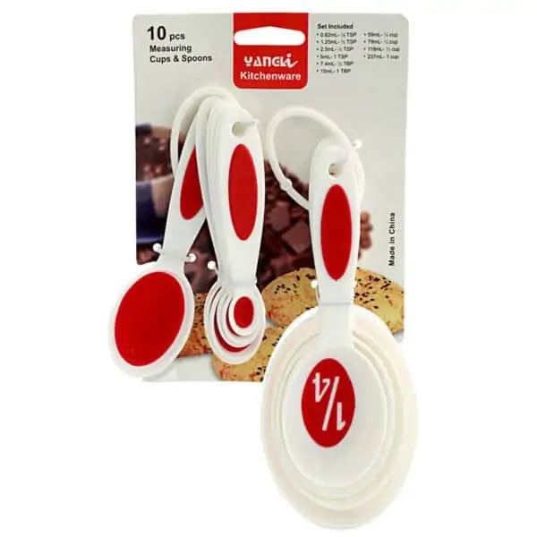 Set de 10 Cuillères mesurettes en plastique