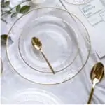 Assiettes transparentes en verre