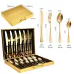 Set de 24 pièces de Couteaux - de cuillères à soupe et café et de fourchettes