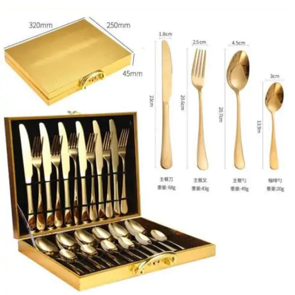 ensemble cuillere Set de 24 pièces de Couteaux - de cuillères à soupe et café et de fourchettes